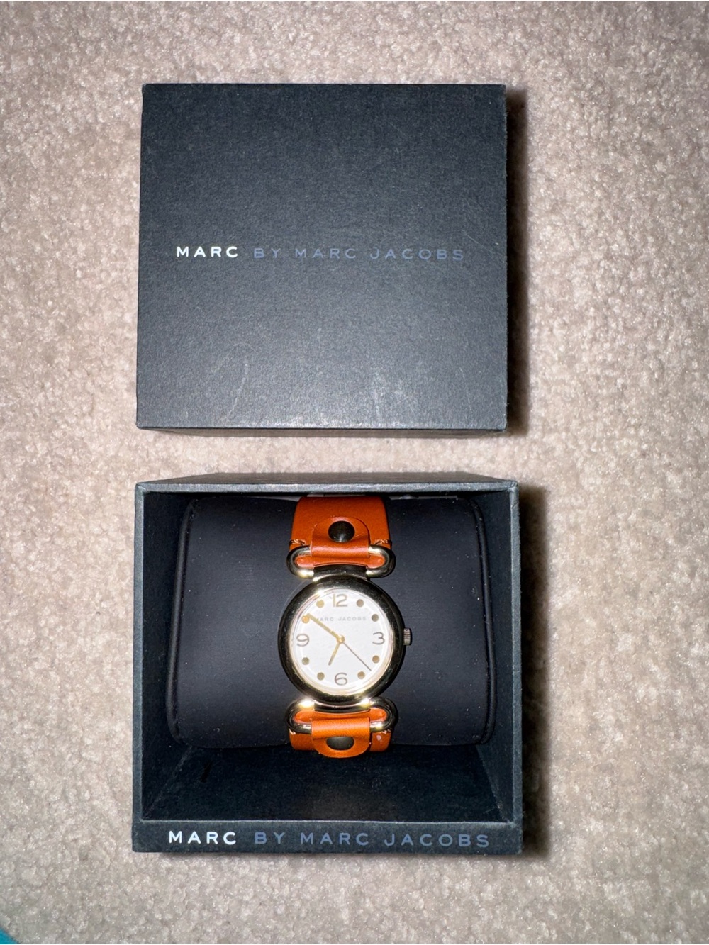 Marc by Marc Jacobs Brown Leather Strap Watch